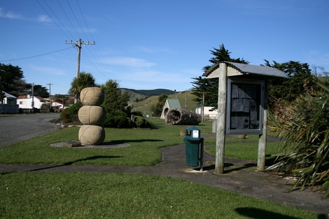 Maurice Wilkins Memorial on the village green